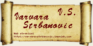 Varvara Štrbanović vizit kartica